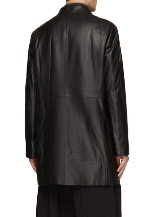 Back View - Click To Enlarge - KRUF - Mink Lining Leather Coat