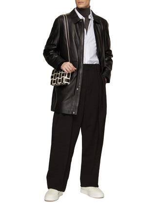 Figure View - Click To Enlarge - KRUF - Mink Lining Leather Coat