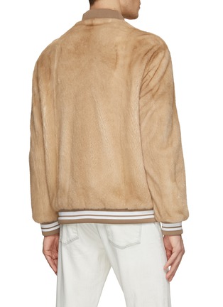 Back View - Click To Enlarge - KRUF - Zip Up Mink Fur Bomber Jacket