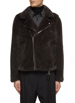 Main View - Click To Enlarge - KRUF - Mink Fur Biker Jacket