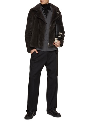 Figure View - Click To Enlarge - KRUF - Mink Fur Biker Jacket