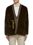Main View - Click To Enlarge - KRUF - Leather Trim Mink Fur Kimono Jacket