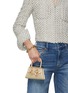 Front View - Click To Enlarge - SELF-PORTRAIT - Micro Bow Rhinestone Embellished Top Handle Bag
