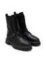 Detail View - Click To Enlarge - STUART WEITZMAN - Maverick Bedford Buckled Leather Boots