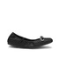 Main View - Click To Enlarge - STUART WEITZMAN - SW Bow Crystal Embellished Glazed Suede Ballerina Flats