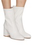 Figure View - Click To Enlarge - STUART WEITZMAN - Flareblock 85 Leather Slouchy Ankle Boots