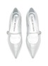 Detail View - Click To Enlarge - STUART WEITZMAN - SW Metallic Leather Mary Jane Flats