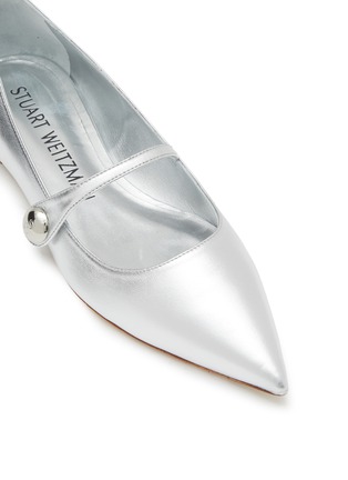 Detail View - Click To Enlarge - STUART WEITZMAN - SW Metallic Leather Mary Jane Flats