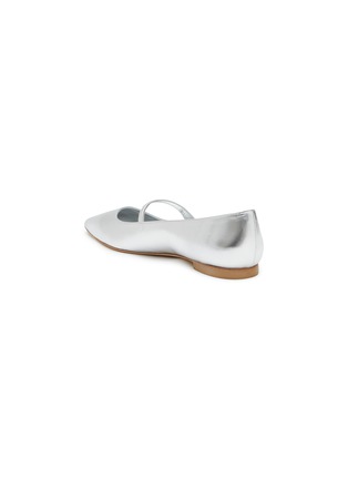  - STUART WEITZMAN - SW Metallic Leather Mary Jane Flats