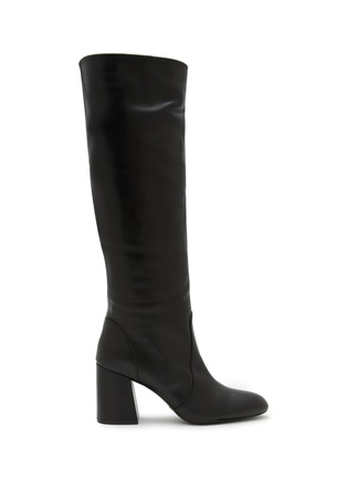 Main View - Click To Enlarge - STUART WEITZMAN - Flareblock 85 Leather Slouchy Tall Boots