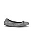 Main View - Click To Enlarge - STUART WEITZMAN - SW Bow Crystal Embellished Glazed Suede Ballerina Flats