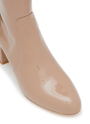 Detail View - Click To Enlarge - STUART WEITZMAN - Flareblock 60 Patent Leather Ankle Boots