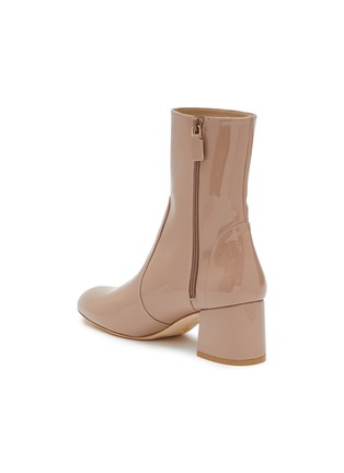  - STUART WEITZMAN - Flareblock 60 Patent Leather Ankle Boots