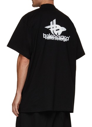 Back View - Click To Enlarge - BALENCIAGA - Layered Double Logo T-Shirt