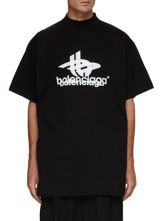 Main View - Click To Enlarge - BALENCIAGA - Layered Double Logo T-Shirt