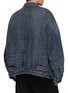 Back View - Click To Enlarge - BALENCIAGA - Oversized Jeans Patchwork Denim Jacket