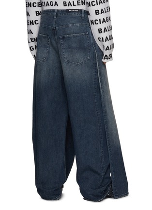 Back View - Click To Enlarge - BALENCIAGA - Front Panel Wide Leg Jeans