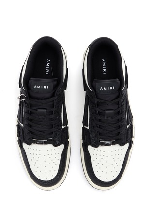 Detail View - Click To Enlarge - AMIRI - Crystal Skel Top Glitter Low Top Sneakers