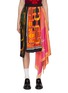 Main View - Click To Enlarge - DRY CLEAN ONLY - Panelled Scarf Midi Skirt