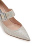 Detail View - Click To Enlarge - SJP BY SARAH JESSICA PARKER - Yvette 90 Crystal Buckle Glitter Mesh Pumps