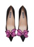 Detail View - Click To Enlarge - SJP BY SARAH JESSICA PARKER - Guest 70 Crystal Embellished Bow Satin Pumps
