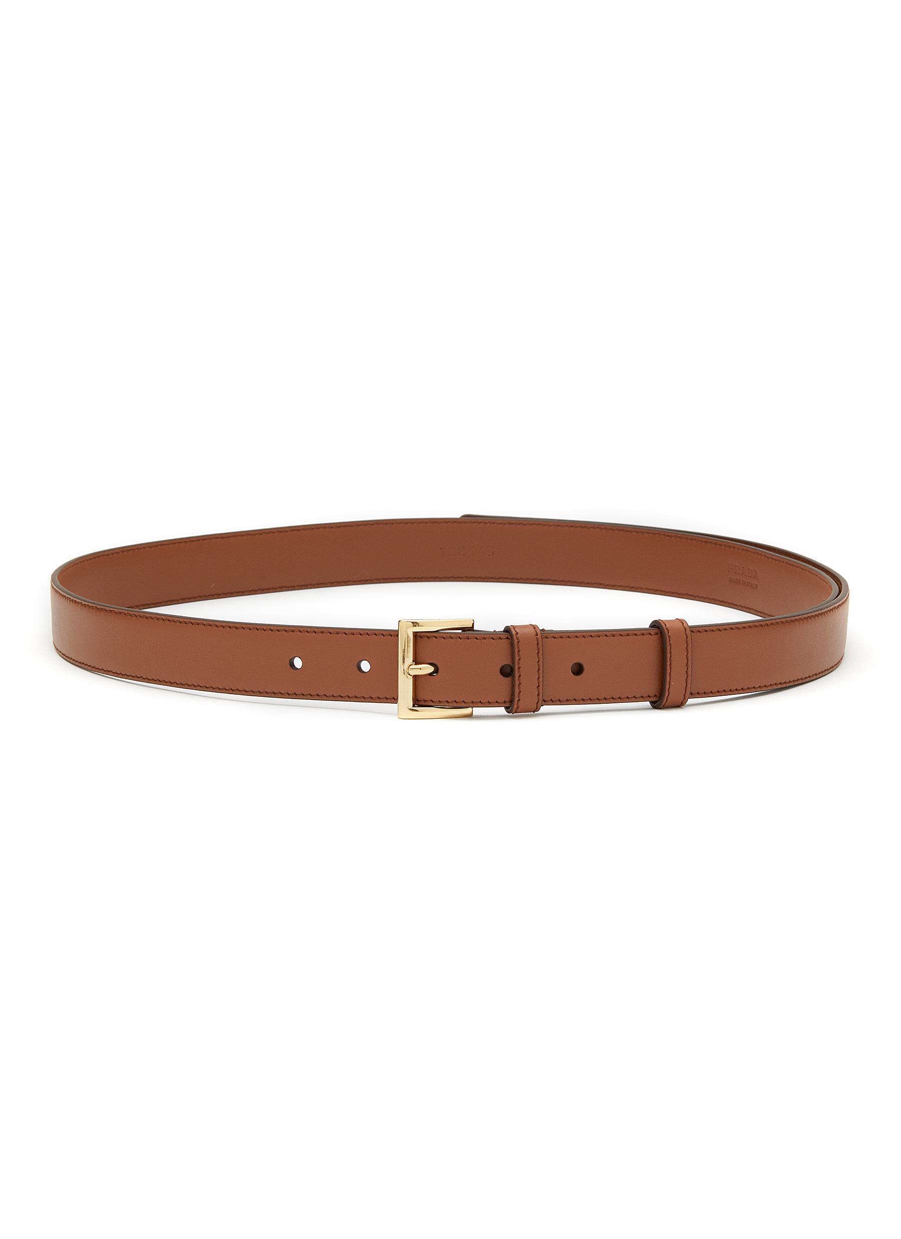 PRADA | City Leather Belt | BROWN | Women | Lane Crawford