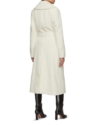 Back View - Click To Enlarge - SENTALER - Notch Lapel Bouclé Long Coat