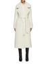 Main View - Click To Enlarge - SENTALER - Notch Lapel Bouclé Long Coat