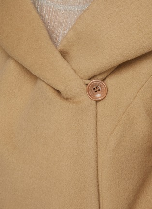  - SENTALER - Hooded Belted Wool Wrap Coat
