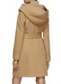 Back View - Click To Enlarge - SENTALER - Hooded Belted Wool Wrap Coat