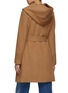 Back View - Click To Enlarge - SENTALER - Hooded Belted Wool Wrap Coat