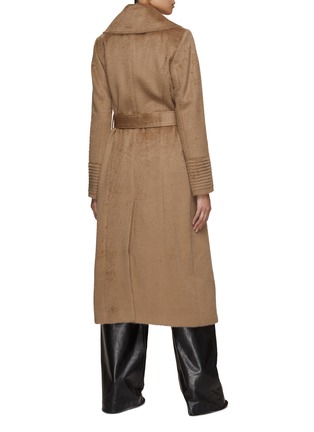 Back View - Click To Enlarge - SENTALER - Belted Long Wrap Coat