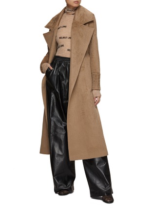 SENTALER | Belted Long Wrap Coat