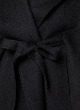  - SENTALER - Shawl Collar Belted Poncho