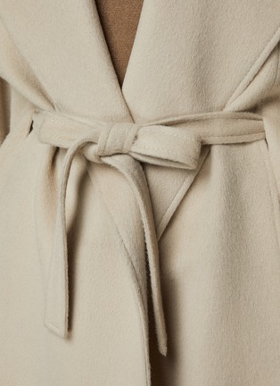  - SENTALER - Shawl Collar Belted Poncho