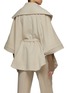 Back View - Click To Enlarge - SENTALER - Shawl Collar Belted Poncho