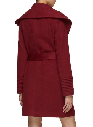 Back View - Click To Enlarge - SENTALER - Shawl Collar Belted Wrap Coat