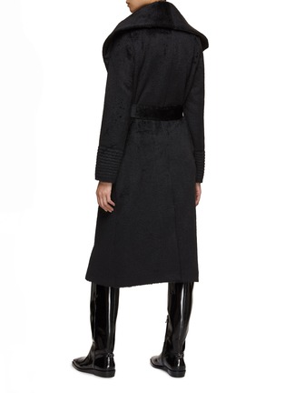 Back View - Click To Enlarge - SENTALER - Shawl Collar Long Suri Coat