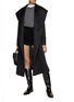 Figure View - Click To Enlarge - SENTALER - Shawl Collar Long Suri Coat