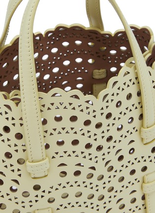 Detail View - Click To Enlarge - ALAÏA - Mina 20 Perforated Vienne Motif Tote Bag