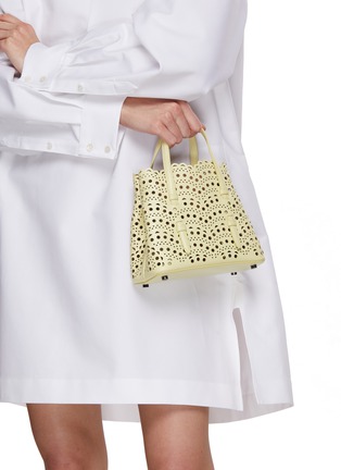 Front View - Click To Enlarge - ALAÏA - Mina 20 Perforated Vienne Motif Tote Bag
