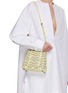 Figure View - Click To Enlarge - ALAÏA - Mina 20 Perforated Vienne Motif Tote Bag