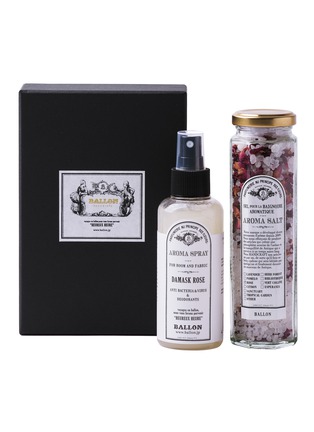 Main View - Click To Enlarge - BALLON - Room & Fabric Aroma Spray & Bath Salt Gift Set — Damask Rose