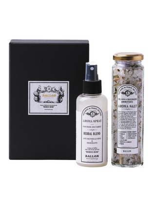 Main View - Click To Enlarge - BALLON - Room & Fabric Aroma Spray & Bath Salt Gift Set — Herbal Blend/Herb Forest