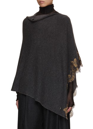 Front View - Click To Enlarge - VINTAGE SHADES - Desirable Beauty Cashmere Poncho