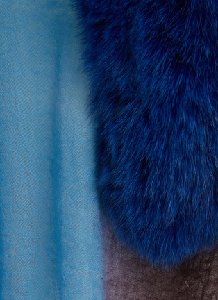 Detail View - Click To Enlarge - VINTAGE SHADES - Fur Collar Cashmere Stole