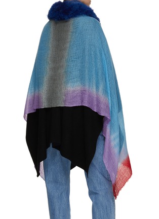 Back View - Click To Enlarge - VINTAGE SHADES - Fur Collar Cashmere Stole