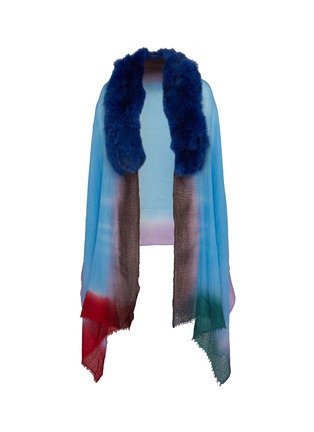 Main View - Click To Enlarge - VINTAGE SHADES - Fur Collar Cashmere Stole