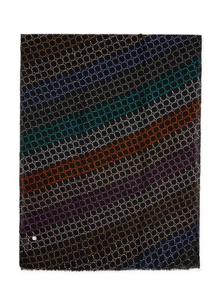 Detail View - Click To Enlarge - VINTAGE SHADES - The Linear Cashmere Stole