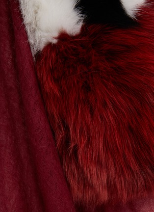 Detail View - Click To Enlarge - VINTAGE SHADES - Fur Collar Cashmere Stole